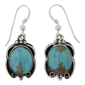 Renell Perry Navajo Compitos Turquoise Earrings