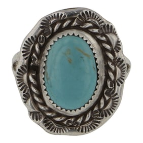 Navajo Compitos Turquoise Ring