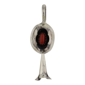 Navajo Mediterranean Coral Blossom Pendant