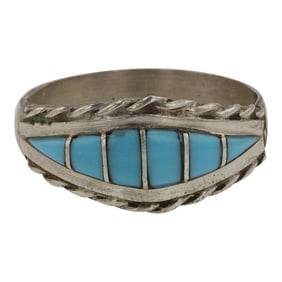 Zuni Turquoise Inlay Ring