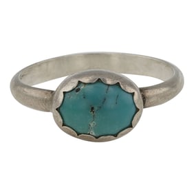 Navajo Compitos Turquoise Ring