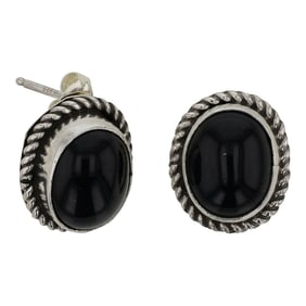 Navajo Black Onyx Earrings