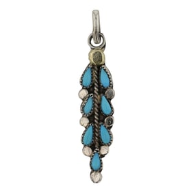 Zuni Kingman Turquoise Pendant