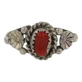Navajo Mediterranean Coral Ring