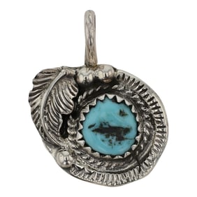 Vintage Navajo Kingman Turquoise Pendant