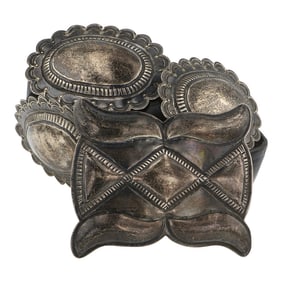 Vintage Navajo Sterling Silver Concho Belt