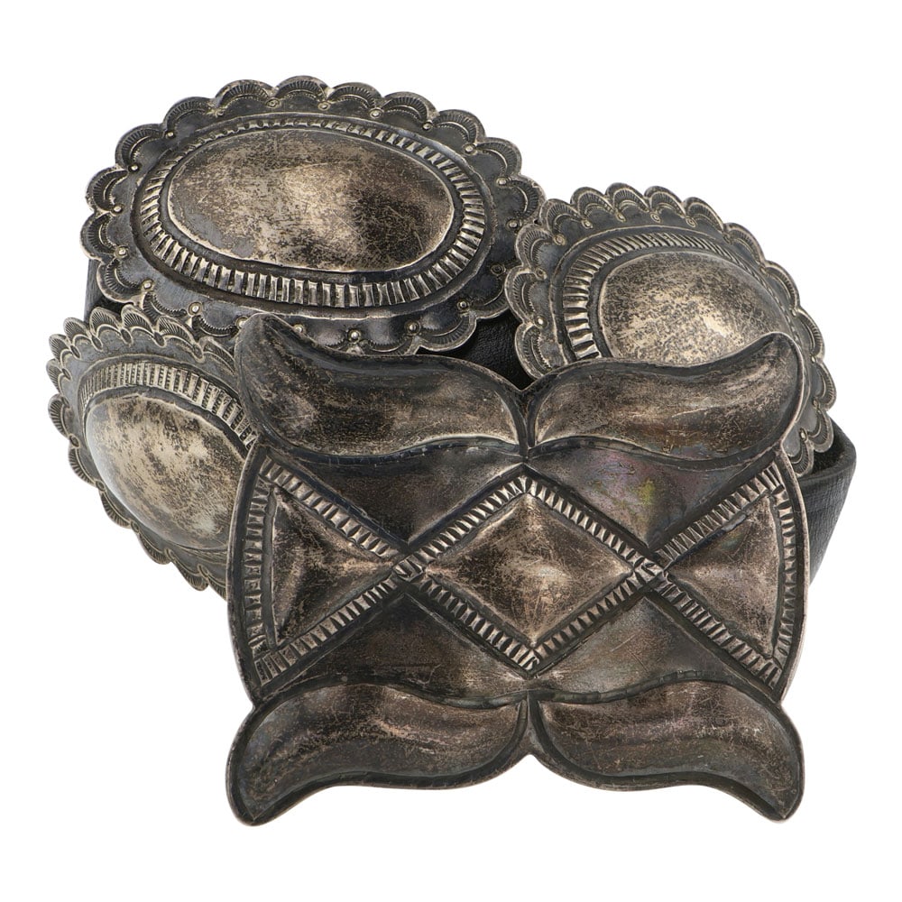 Vintage Navajo Sterling Silver Concho Belt (1 of 3)