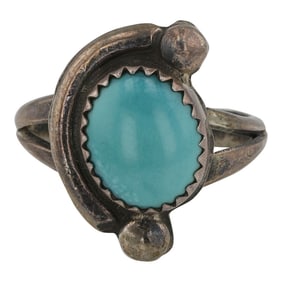 Vintage Navajo Kingman Turquoise Ring