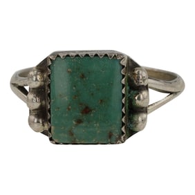 Vintage Navajo Nevada Turquoise Ring
