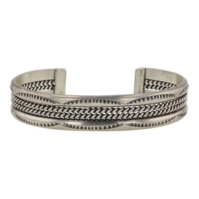 Navajo Plain Silver Cuff Bracelet