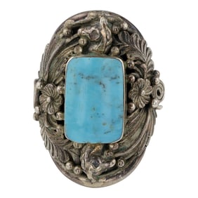 RB Kingman Turquoise Saddle Ring