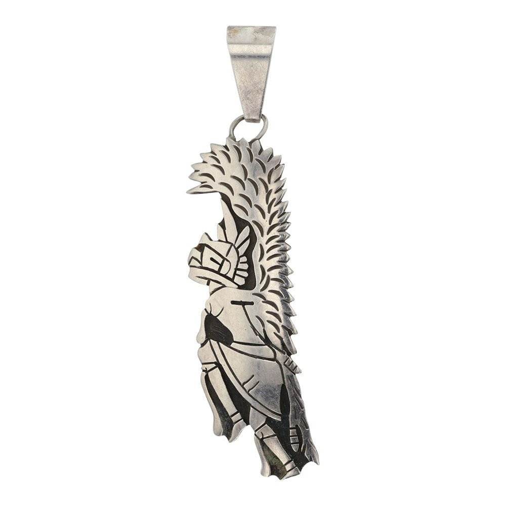 Arian Sanchez Hopi Pendant: Sterling Silver | | Arian Sanchez Hopi Pendant | Navajo Native American Southwest Indian Jewelry | Good (no breaks or damages) | Approximate Weight: 9 Grams | Pendant: .75" x 3" |