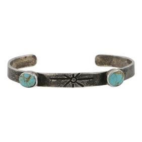 Navajo Nevada Turquoise Cuff Bracelet
