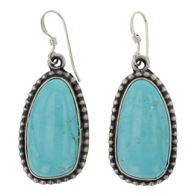 Rosita Calladito Navajo Lone Mountain Turquoise Earrings