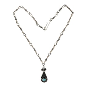 Vintage Navajo Kingman Turquoise Necklace