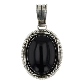 Navajo Black Onyx Pendant