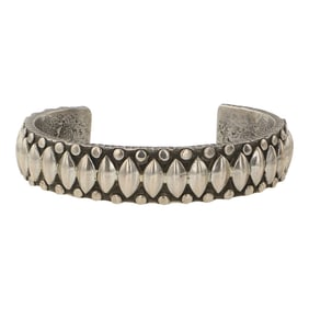 Ernest Rangel Navajo Diamond Design Cuff Bracelet