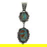 Daniel Benally Navajo Royston Turquoise Two Stone Pendant