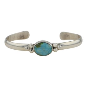 Navajo Sonoran Mountain Turquoise Cuff Bracelet