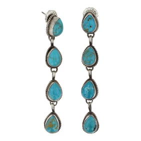 Navajo Blue Ridge Turquoise Earrings