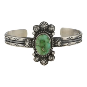 Micheal Calladito Navajo Sonoran Gold Turquoise Cuff Bracelet
