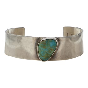 Vintage Navajo Nevada Turquoise Cuff Bracelet