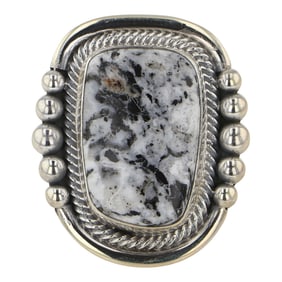 Navajo White Buffalo Ring