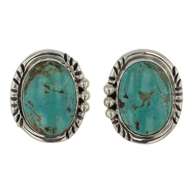 Della Wylie Navajo Menassa Turquoise Earrings