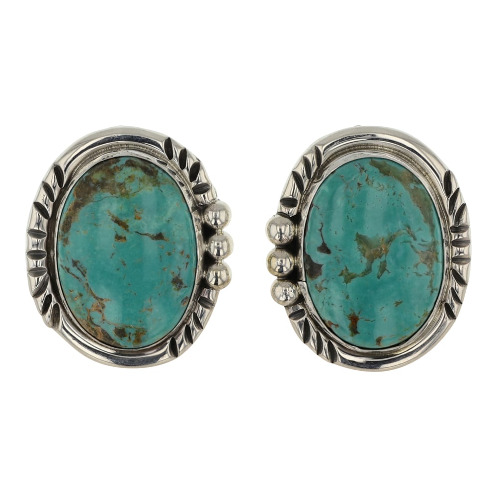 Della Wylie Navajo Menassa Turquoise Earrings (1 of 2)