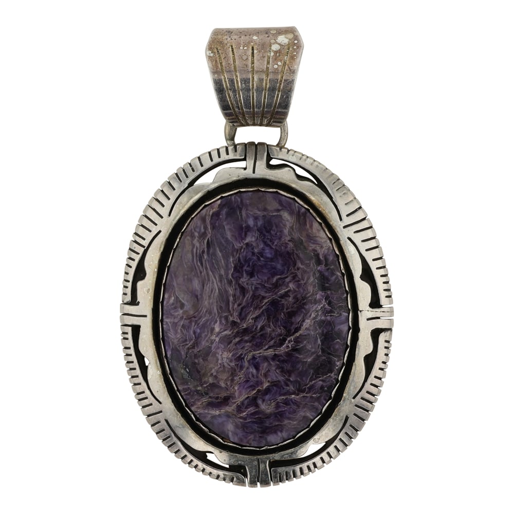 Brice Wood Navajo Charoite Pendant (1 of 2)