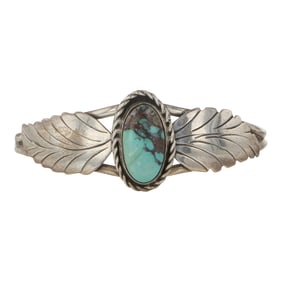 Delbert Chatter Vintage Navajo Bisbee Turquoise Cuff Bracelet