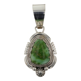 Marita Benally Navajo Sonoran Gold Turquoise Pendant