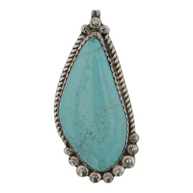 Navajo Turquoise Freeform Pendant