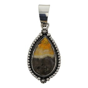 Daniel Benally Navajo Bumble Bee Jasper Pendant