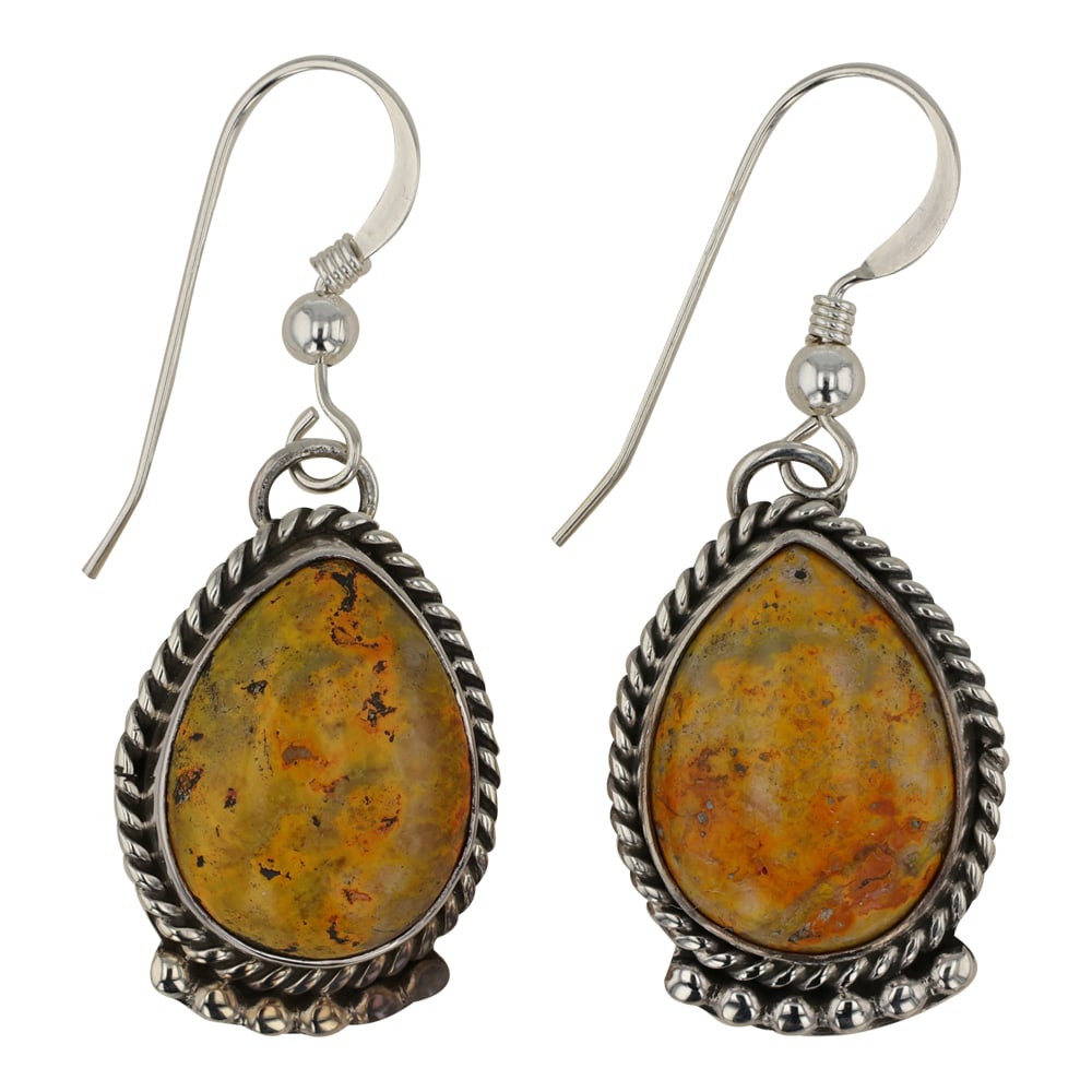 Navajo Bumble Bee Jasper Earrings (1 of 2)