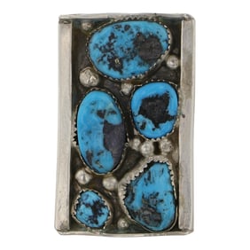 Navajo Kingman Nugget Turquoise Rectangle Ring