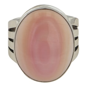Ray Bennett Navajo Pink Conch Ring