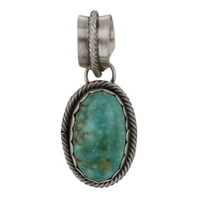 Jimmy Garcia Navajo Nevada Turquoise Pendant