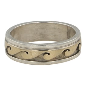 Peggy Skeets Navajo 14K Gold & Sterling Silver Ring