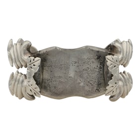 Frances Jones Navajo Plain Silver Sandcast Watch Bracelet