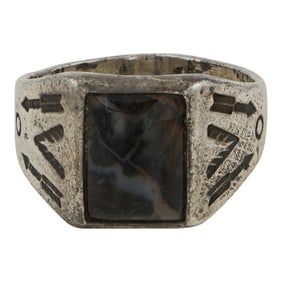 Vintage Bell Trading Post Fred Harvey Era Agate Ring
