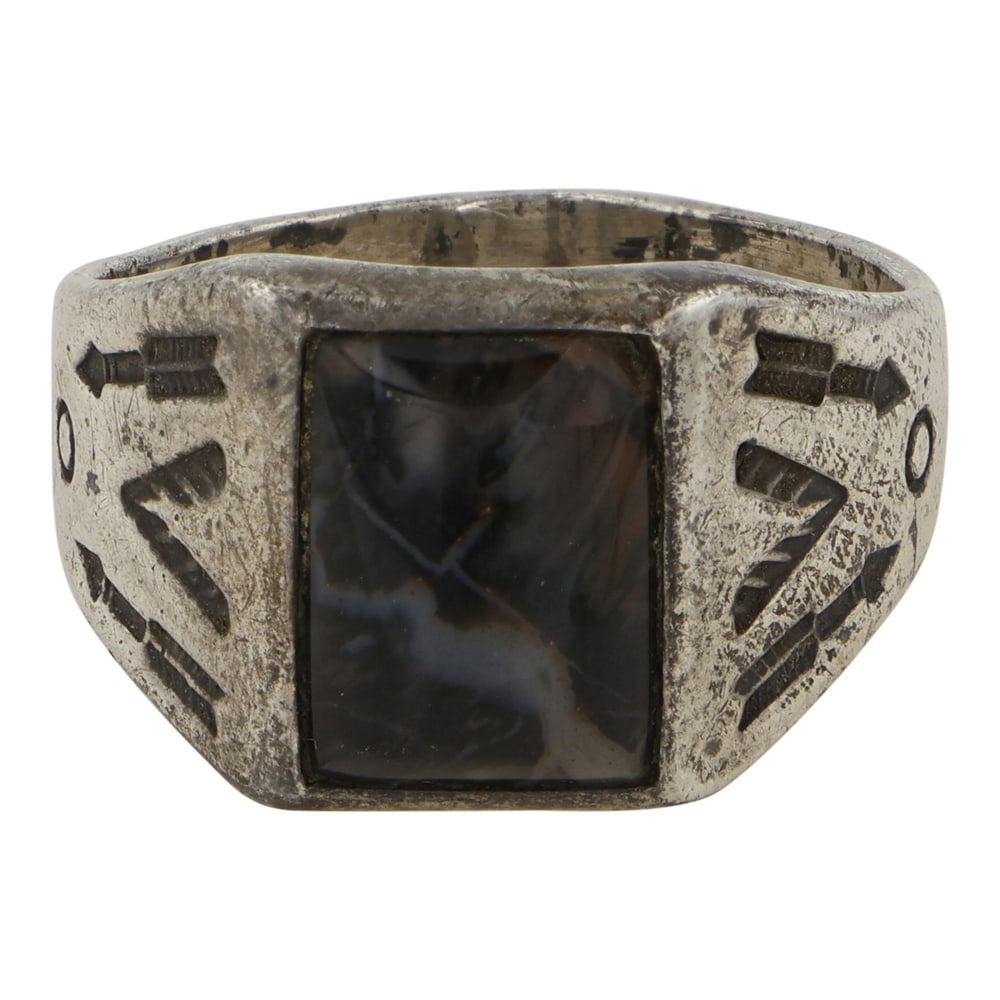 Vintage Bell Trading Post Fred Harvey Era Agate Ring (1 of 3)