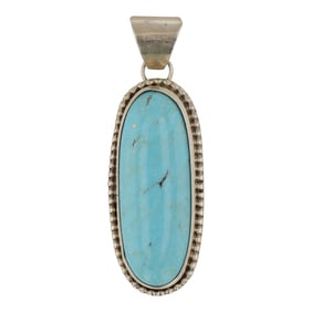 Navajo Compitos Turquoise Pendant