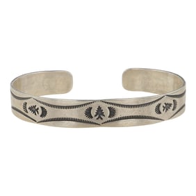 Navajo Plain Silver Cuff Bracelet