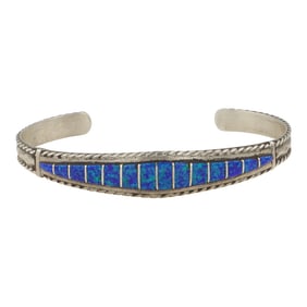 Zuni Synthetic Opal Inlay Bracelet
