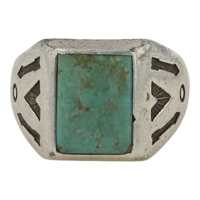 Vintage Bell Trading Post Fed Harvey Turquoise Ring