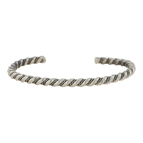 Navajo Sterling Silver Twisted Wire Bracelet