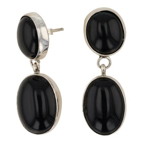 Navajo Black Onyx Earrings