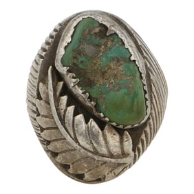 Vintage Navajo Nevada Turquoise Men's Ring