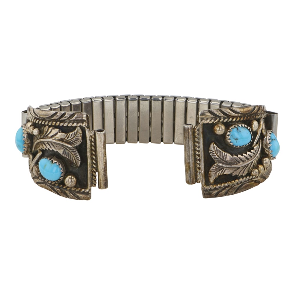Vintage Kingman Turquoise Navajo Watch Tips (1 of 3)
